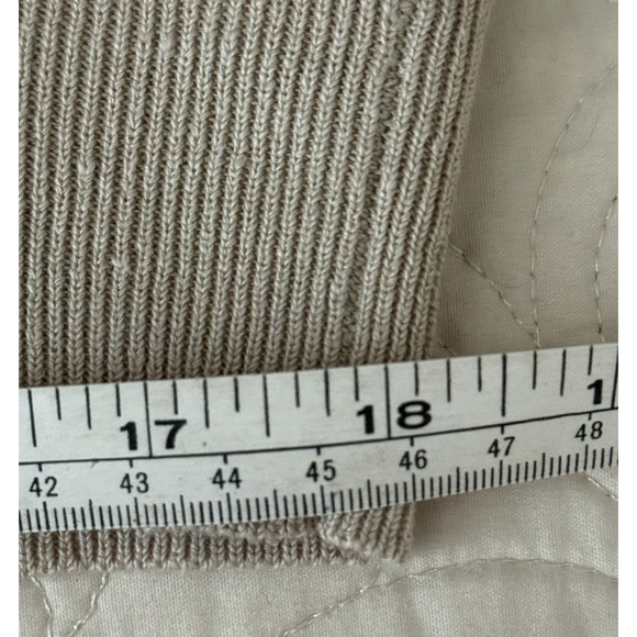 ANN TAYLOR Linen Blend Cap-Sleeve Crew Neck Pullover Beige NWT Sweater Size XL - Picture 11 of 11